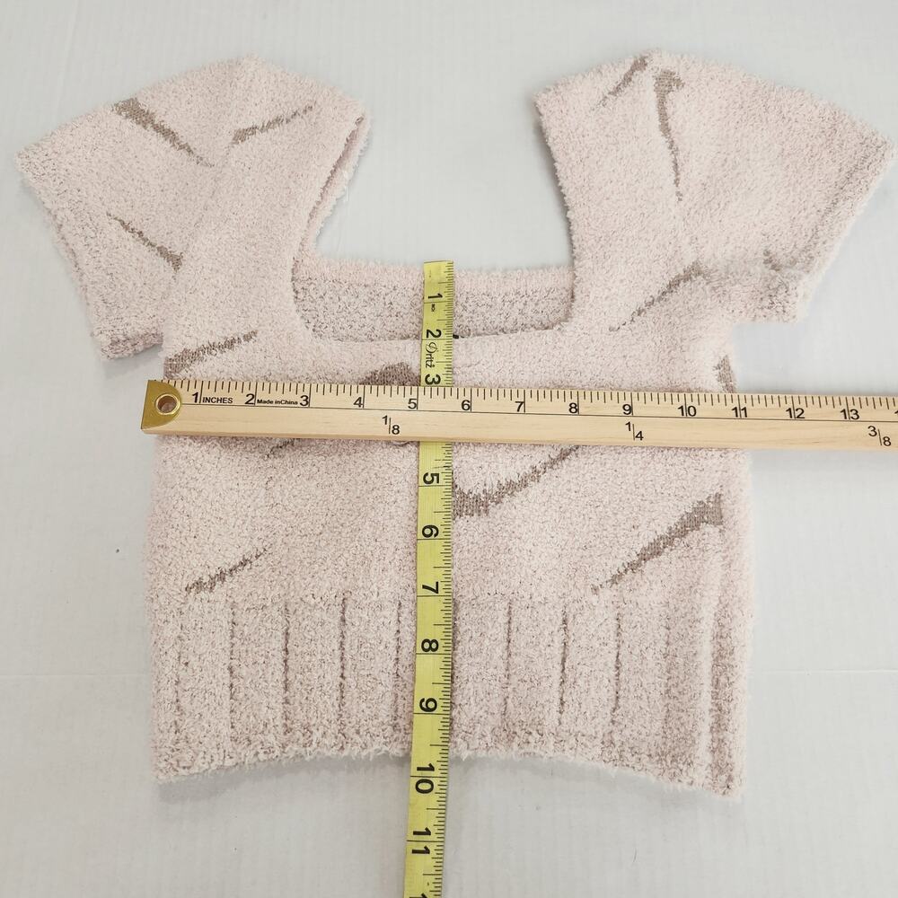 Womens Size XS Nike Crop Top Phoenix Cozy Boucle Knit Sportswear Pink HV2770-667 - Picture 3 of 3